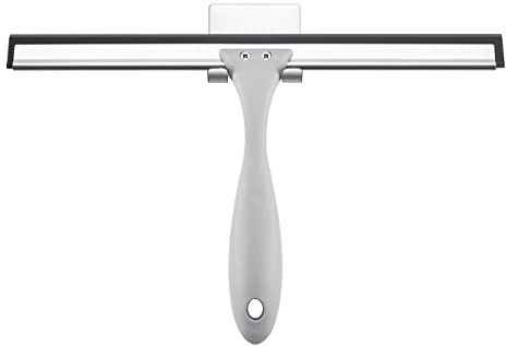 AmazerBath Squeegee for Shower Glass Door, All-Purpose Squeegee with Hook for Shower Doors, Windows, Mirrors, Tiles and Car Glass, 10 Inches