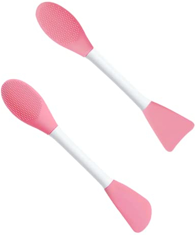 Silikon Gesichtsmaskenbürsten, 2Pcs 2 in 1 Maskenpinsel Silikon, Gesicht Reinigung Bürste, Gesichtsmaske Pinsel, Doppelseitige Maskenbürste, für Zum Auftragen und Reinigen, DIY