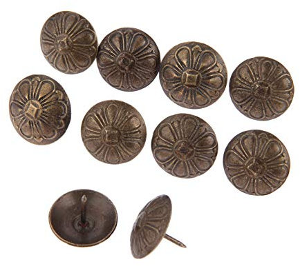 DaumennägelPolsternägel,Teppichnägel Polsternägel, Sofa-Nagelnadel, Reißzwecke, 20 Stück, antiker Flussnagel, Geschenk, Holzkiste, Tür, Sofa, Möbel, großer Kopf, Nagel-Reißzwecke, 1915 mm, üblich und