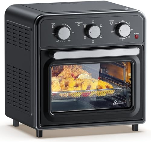 20L Air Fryer Oven With Rotisserie, 6 in1 Large Airfryer, Countertop Electric Oven with Dual Heating, Rapid Cooking, Oil - Free & Healthy for Family Meals