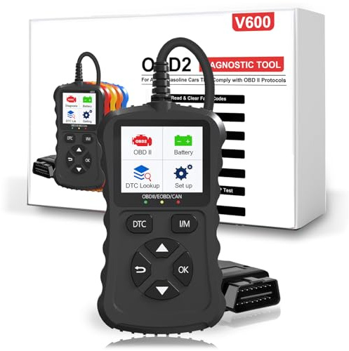 iKiKin OBD2 Escáner Lector de Códigos Automático Herramienta de Diagnóstico para Coche Lector Automático de Códigos de Error para Todos los Vehículos OBD II/EOBD, Herramienta de Diagnóstico con