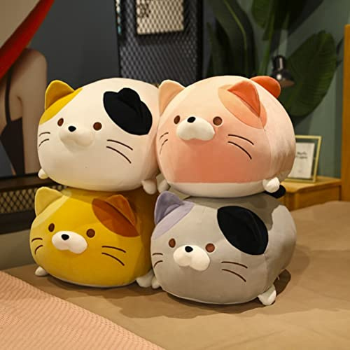 Masyrt Fat Cat plyschdocka, mjuk kattleksakskudde med söt kattunge plyschkudde för, orange/rosa/grå/vit, 13,78 tum, 350 g, vuxna (MasyrtNSlZA0G-10319105)