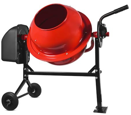 Betoniera Impastatrice Elettrica Miscelatore Cemento con Due Ruote con Certificazione CE. Disponibile da 70L 275W e 140L 550W (70L)