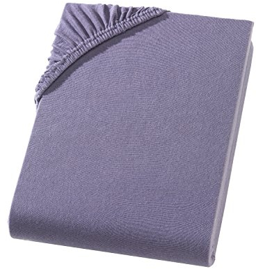 Split Topper Spannbettlaken/Spannbetttuch - Jersey - 180x200-200x200 cm - 10cm Steghöhe - 160 g/m² - Boxspringbett - Rundumgummi (anthrazit)