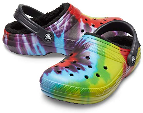 Crocs Unisex Erwachsene Classic Lined Tie-Dye Clog Clog, Multi/Black, 46/47 EU