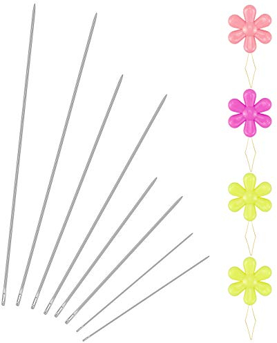 Homgaty 8 aghi lunghi per tappezzeria, aghi dritti per fettucce, bordi da cucito e imbottitura per pelle, divani, decorazioni per la casa, misure assortite