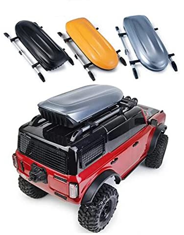 RC-Hub Plastic Roof Trunk Luggage Rack Box for 1/10 TRX-4 TRX-6 RC Crawler Car (Titanium)