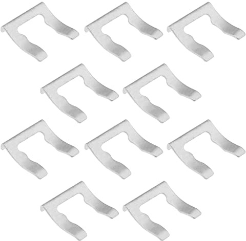 Create idea 10 Piezas Clips para Manguera de Freno de Coche Retenedor de Línea de Freno Repuesto de Acero Al Manganeso Soporte de Manguera de Freno en Forma de U Abrazadera de 25,5 X 24 Mm