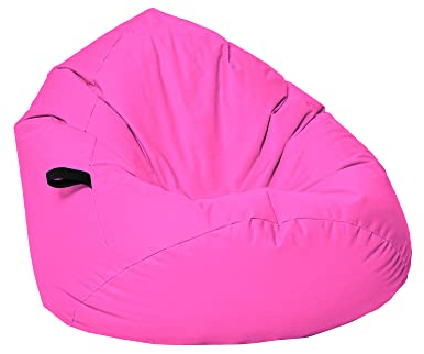 Momiralland Sitzsack Tropfenform Kastanie - für Kinder & Erwachsene – Indoor wie Outdoor da er Wasserfest ist– füllung EPS Perlen. (Pink, XXL - Durchmesser 88 cm für Erwachsene)