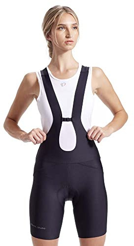 PEARL IZUMI Women's 8 Attack Air Bib Shorts, Breathable with Reflective Fabric Black