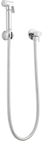 Balterley Bidet Sprayer Kit, Manual Douche Spray Head and Hose, Round Head and Flexible Hose, Handheld Bidet Sprayer for Toilet, Wall Mounted Douche Shower Spray Kit - 25 x 130 x 25mm (Chrome)