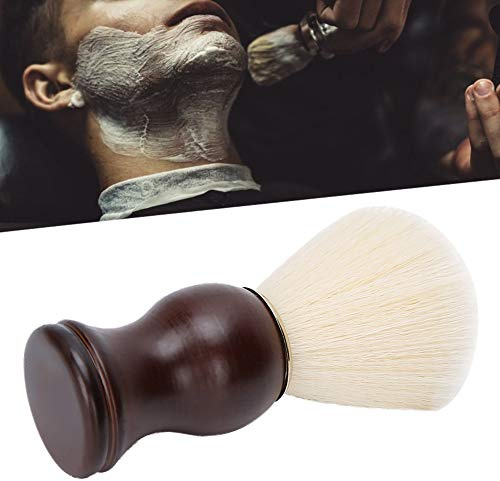 MOUMOUTEN Brocha de afeitar para barba profesional para hombres - Cerdas de nailon suave Brocha de afeitar para el vello facial para limpieza de barba Espuma de afeitar