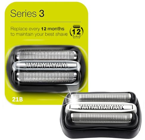 Wigthvoy Rasierkopf Kompatibel mit Braun Series 3, Elektrorasierer für Herren, Schwarz, 1 Stück