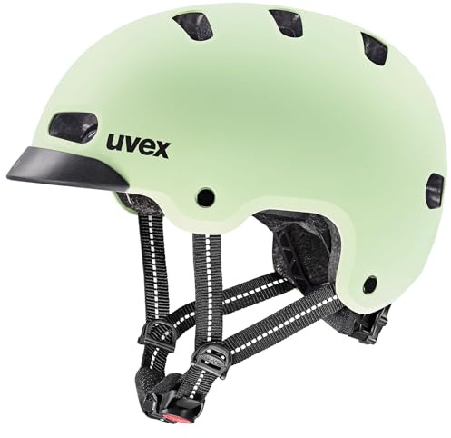 uvex 4kidz - Casque de Bicyclette léger pour Enfants - réglage de la Taille Individuel - Doublure Lavable - Matcha Matt - 55-58 cm