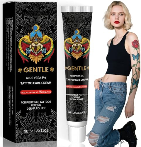 Tattoo Care Cream for Soft, Vibrant Ink | Gentle Nourishment, Tattoo Aftercare, Skin Moisturiser, Ink Protection, Topical Cream