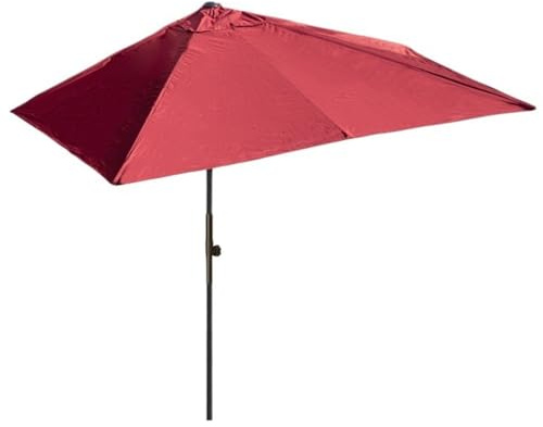 Height Adjustable Wall-Mounted Patio Umbrella - 200cm/250cm/270cm Rectangular Garden Parasol for Outdoor Balcony & Backyard Shade Perfect Sun Protection Solution