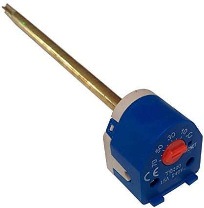 Primaflow 18 Immersion Heater Thermostat, Blue, Stainless Steel, 0.15 lbs