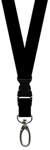 Superetool - Cordino per collo con fibbia di sicurezza, 155 mm, colore: Nero