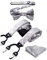 HISDERN Grau Hosenträger und Fliege Set Herren Blumen Paisley Einstecktuch Y Style hosenträger mit 6 Clips Einstellbar für Hochzeit Anzug