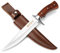 GVDV Jagdmesser Mit 440C Edelstahl Klinge - 32cm Feststehende Bushcraft Messer Mit Leder Messerscheide, Rotholzgriff Survival Messer Für Outdoor, Camping, Jagd