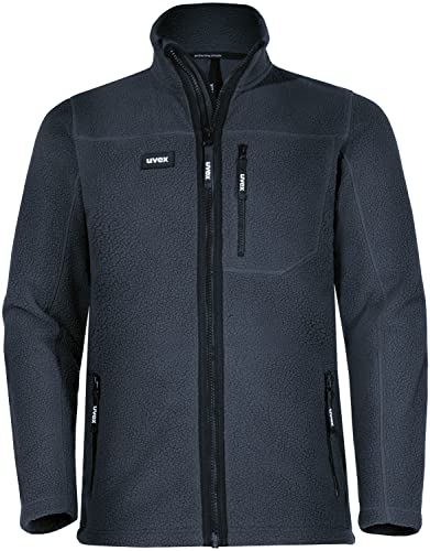 Uvex Echor Fleecejacke - Herren Arbeitsjacke mit Sherpa Fleece - Dunkelblau - Gr L