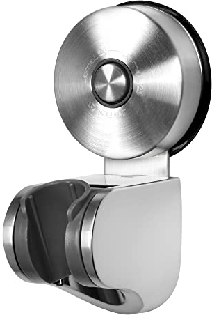 Soporte De Ducha JOMOLA Soporte Ducha Sin Taladro Para Pared Baño Conector G 1/2'' Ajustable 4 Ángulos Soporte Ducha Mano Con Ventosa Fuerte Soporte De Alcachofa Ducha Acero Inoxidable Plata