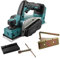 YORKING Cordless Planer 18V Li-Ion Electric Planer Portable Electric Power Wood Planer with 82mm Width and 2mm Depth and 15000rpm for Furniture DIY Green