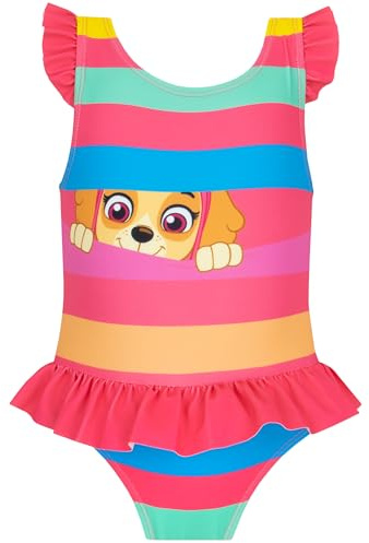 Bañador Patrulla Canina | Bañador Natacion Niña Skye | De Una Pieza | Rosa 18-24 Meses
