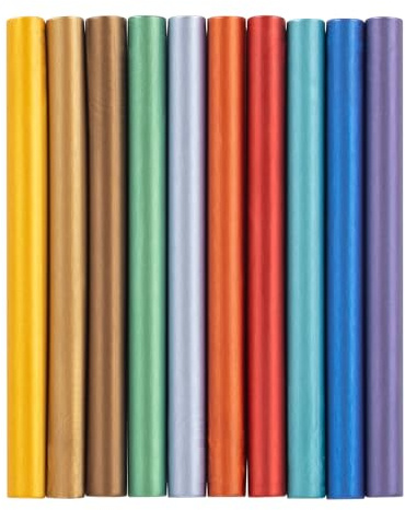 10PCS Wax Seal, Glue Gun Wax Seal Sticks for Stamp Letter Envelope Wedding Invitation