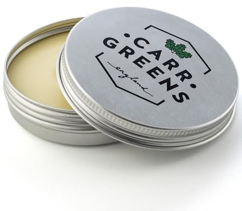 Carr Greens 100% Natural Deodorant Balm (60ml) - Up to 2 Months Supply - All-day Freshness for Men & Women - Aluminium, Plastic & Paraben-Free - Skin-Friendly + Vitamin E - UK-Made (Vanilla & Lemon)