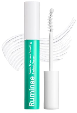 Ruminae Korean Eyelash Growth Serum | Eyebrow Enhancer for Longer and Thicker | Biotin, Peptides & Centella | Prostaglandin-Free, Non-Irritating | Dual Applicator | Korean Skincare | 0.3 fl oz (10 ml)