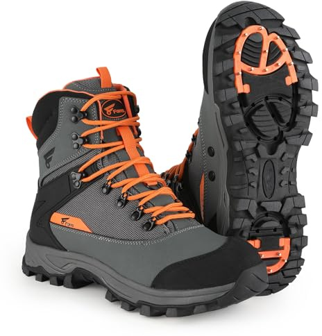 8 Fans Wading Boots Lightweight, Steel Studs Terrain Grip,Fishing