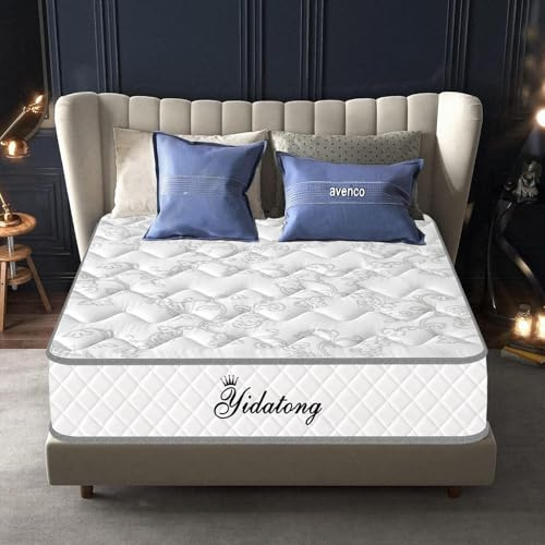 YIDATONG Matelas 140x190 cm - Épaisseur 30 cm Luxe - Extrêmement - Durable - Respirante - Fermeté Moyenne - Literie - Matelas Memoire De Forme - Noyau à Ressort indépendant - Ergonomique - 7 Zones