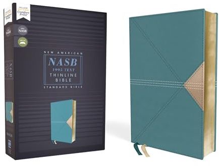 NASB, Thinline Bible, Leathersoft, Teal, Red Letter Edition, 1995 Text, Comfort Print [Idioma Inglés]