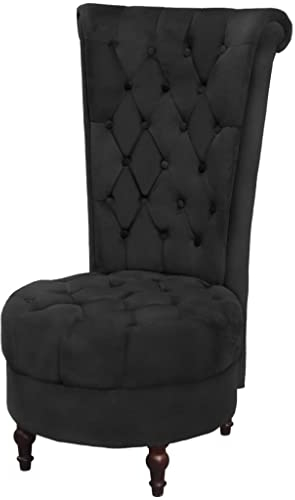 vidaXL Sessel Polstersessel Relaxsessel Wohnzimmer Lehnstuhl Hochlehne Schwarz