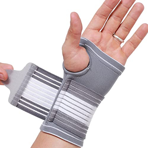 Neotech Care Hand Palm Wrist Support with Adjustable Compression Strap (Grey Colour, Size XL, 1 Unit)