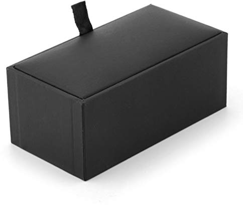 Teensery Black PU Leather Box Empty Cufflinks Display Flip Case Portable Organizer Jewelry Gift Box for Men