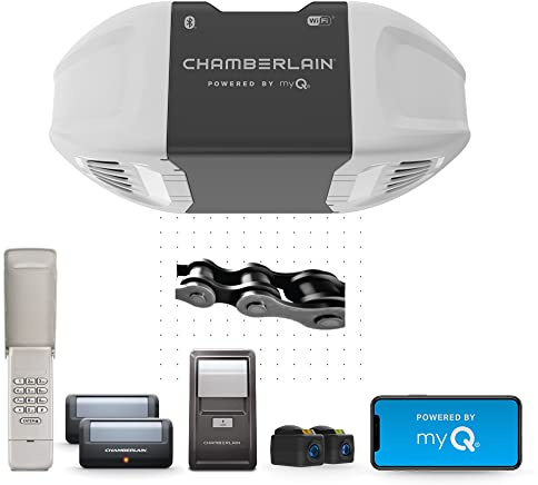 Chamberlain C2405 MYQ Smart Garage Door Opener, Chain Drive, 1/2-HP Motor, Dual Light - Quantity 1