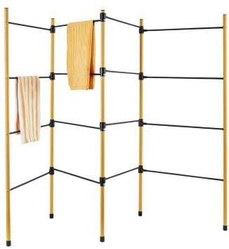 lakeland 4-Fold Clothes Airer 50cm x 108.5cm H – 8m Of Drying Space Easy To Angle To Fit Your Home