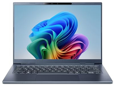 acer Aspire 14 AI (A14-11M-X7MH) AI Laptop, Copilot+ PC, 14 WUXGA IPS 120Hz Display, Qualcomm Snapdragon X X1-26-100, 16 GB RAM, 512 GB SSD, Qualcomm Adreno GPU, Windows 11, QWERTZ Layout