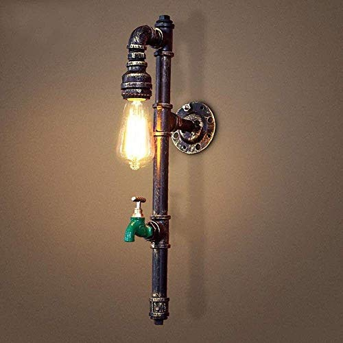 MMRTDJDR Staffa Leggera Stile Minimalista Staffa Metallica Illuminazione Industria Vintage Lampada Punk a Vapore Lampada da Parete a soppalco Ristorante Bar Club Portico Corridoio Cafe Luce Sconce