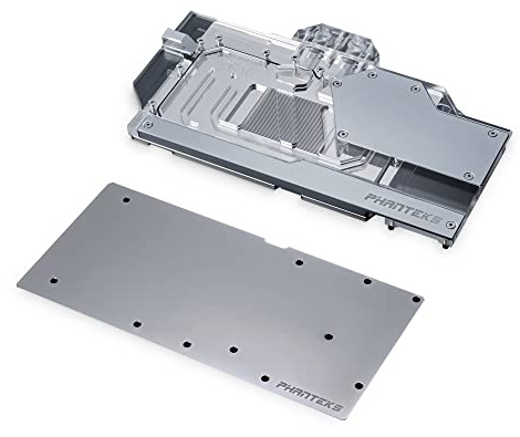 Phanteks Wasserblock Glacier G40 RTX 4090 - Backplate für MSI - GPU Wasserkühlung - D-RGB - AIO Wasserkühlung - Gewinde 2x G1/4 Zoll - Custom PC-Wasserkühlung - Chrome