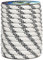 Corderie Italiane 006091745 Treccia mare corda multiuso giardino e fai da te, stabilizzato ai raggi U.V. resistente a intemperie e agenti atmosferici, 16 mm, 20 mt, colore bianco con spia blu