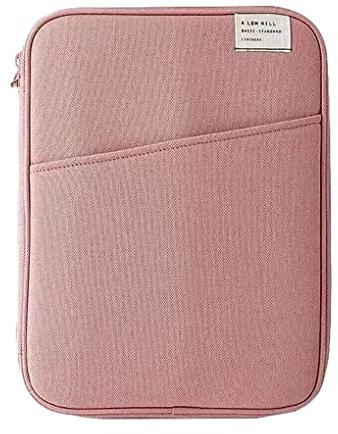 Ailan Pochette pour Tablette Sac Pochette pour Ordinateur Portable Multi-Poches Ordinateur Portable Clavier Stockage câble de Charge Organisateur Bureau Voyage, Rose 11 Pouces