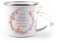 Emaille Spruch Tasse, abschiedsgeschenk erzieherin, kleine menschen brauchen so große herzen wie deins, Danke Geschenk für Erzieherin und Lehrerin Patentante Hebamme