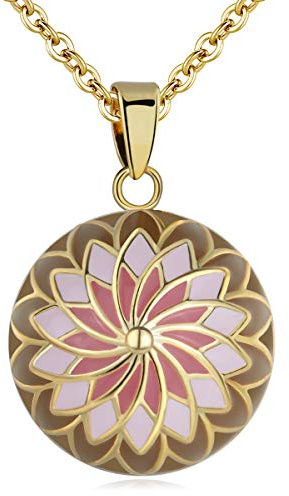 AEONSLOVE Llamador de Angeles Embarazada, Colgantes Mujer Carillón Música Cadena Collar Música Timbre Bell Bola Mujeres Joyas Niñas, Damas, Profesor, Madres y Hermanas