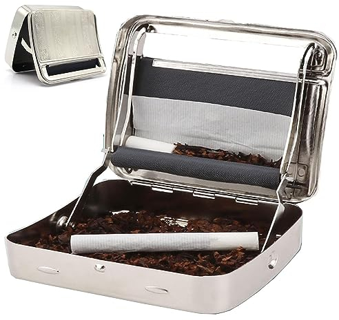 MINGZE Zigaretten Tabak Walzmaschine, Metallautomatische Herb Roller-Walzmaschine Roller Maker Mini Machine 70MM Halbautomatische Zigarettendrehmaschine Zigarettenmaschine