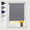 Eurohome Verdunkelungsrollo Thermo Rollo 50x130cm (Stoffbreite 46 cm) Grau Klemmfix ohne Bohren mit gleichfarbige Beschichtung Seitenzugrollo Oeko-TEX Standard 100 Klemmrollo für Fenster & Tür