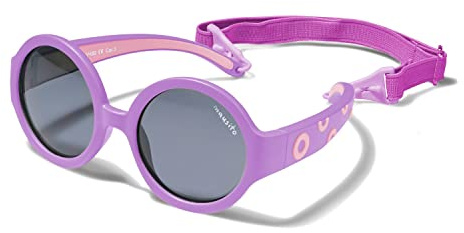 Mausito Sonnenbrille Kinder 6-24 Monate Mädchen flexibler Rahmen & verstellbares Band | Vergleichssieger Kindersonnenbrille 100% UV-Schutz & Schadstofffrei | Europäisches Design, sicherer Halt