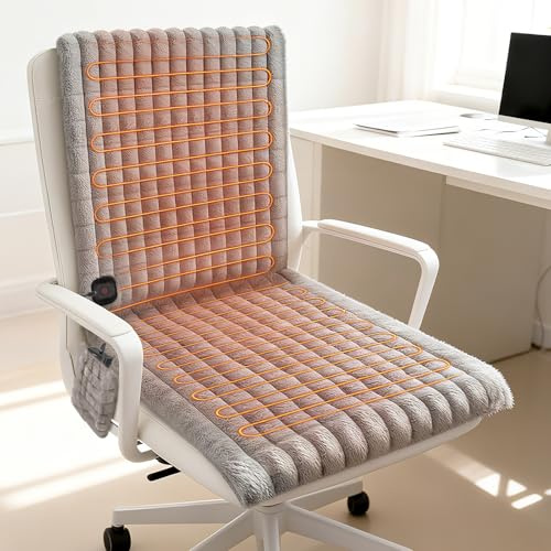 Pengrity Cojín de Almohadilla Electrica, Almohadillas Electricas, Plegable Cojín de Asiento Térmico con 3 Temperatura Ajustable para el hogar y el exterior